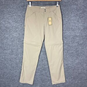 New ULTIMATE TERRAIN Khaki Convertible Zip‎ Off Cargo Hiking Pants Mens Size 4